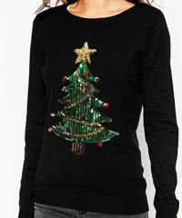 Sequin Christmas Tree Jumper